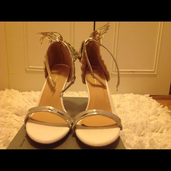 White & Silver "Angelic" Bai Beiai Stiletto Heels - Picture 2 of 8